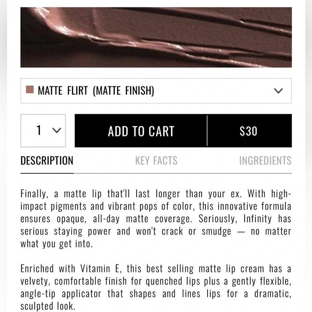 IL MAKIAGE Infinity Lip Cream - Matte Flirt - Picture 7 of 11